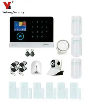 

Yobang Security WIFI GSM RFID Wireless Security Alarm Smart APP Control Network Camera SMS Alarm System With Glass Break Sensor
