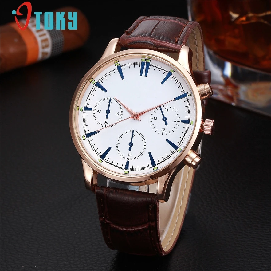 OTOKY Men watch Luxury Watches Quartz Clock Fashion Leather belts Watch