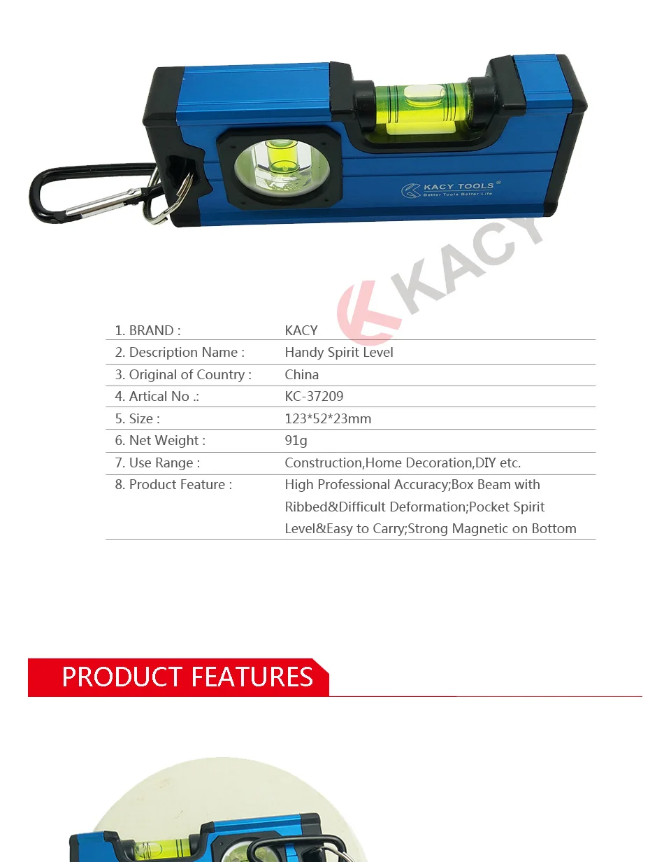 kacytools 37209 smart popular handy spirit level_02