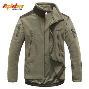 

Tactical Military Fleece Jacket 2018 New Men Winter Thermal Shark Skin Patch Camp Hunt Jackets Warm Army Clothes Outwear Coats