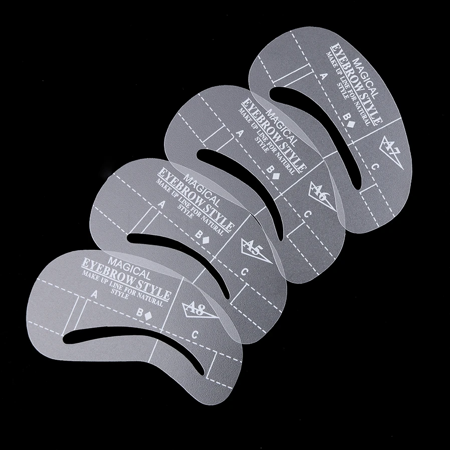 QIC 24 шт./компл. трафареты для бровей 24 стиля многоразовые для бровей направляющие для рисования карты бровей Шаблон DIY Макияж набор инструментов