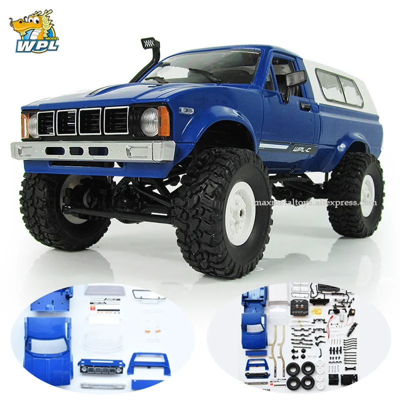 WPL C24 RC Turck 1:16 автомобильный комплект DIY машинка с дистанционным управлением 2,4G RC Гусеничный внедорожный автомобиль багги движущаяся машина RC автомобиль 4WD детские игрушки для мальчиков