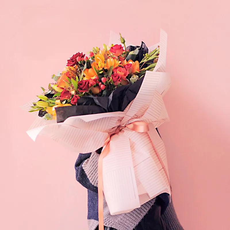 

Creative Love Lines Waterproof Wrapping Paper for Flower 20pcs/lot Florist Paper