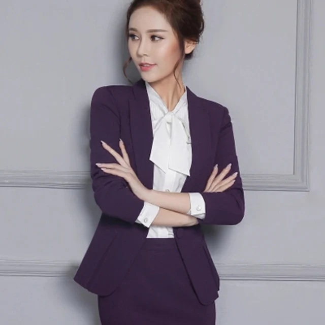 Uniform Women Blazer Slim Top Elegant Mujer Casual Suits Single Uniform Women Blazer Slim Top Elegant Mujer Casual Suits Single On Office Clothes Suit Female