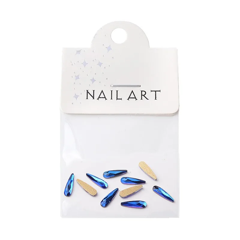 Блестящие стразы с кристаллами дизайн ногтей цветные 3D Стразы капелькой