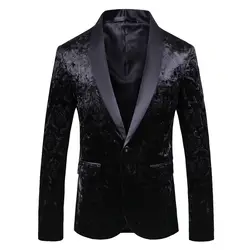 Мужской костюм, куртка большого размера, тисненый черный модный костюм, мужское вечернее платье, свадебное мужское Ретро ветровое платье