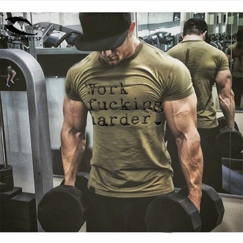 Dɾte де remise en forme musculaire de freres tout-Котон замена courtes футболка respirant hommes Повседневная
