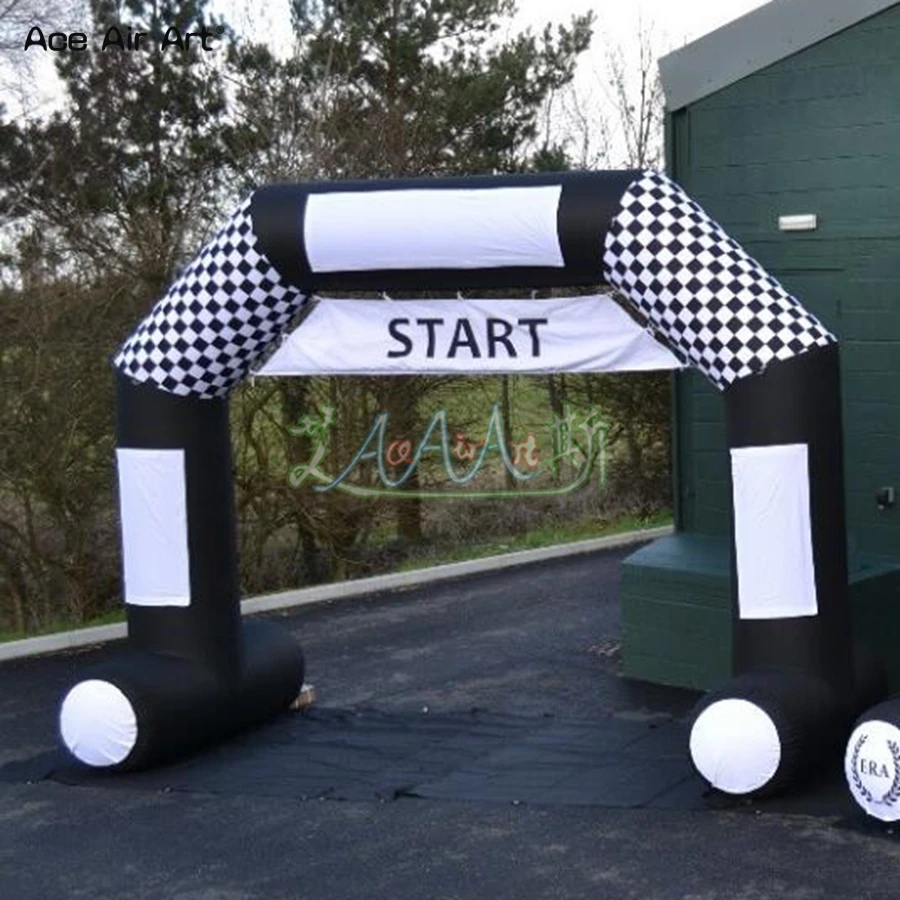 black and white inflatable start finish line archway inflatableatheletic lattice/gum arch for sale | Игрушки и хобби