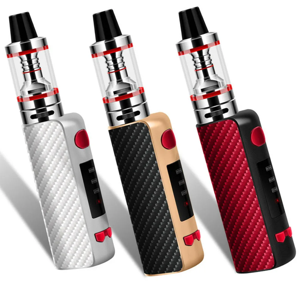 

Original 80w electronic cigarette mini vape pen mod kit LED huge vaporizer Vapor e cigarette 1600mah battery hookah 2019