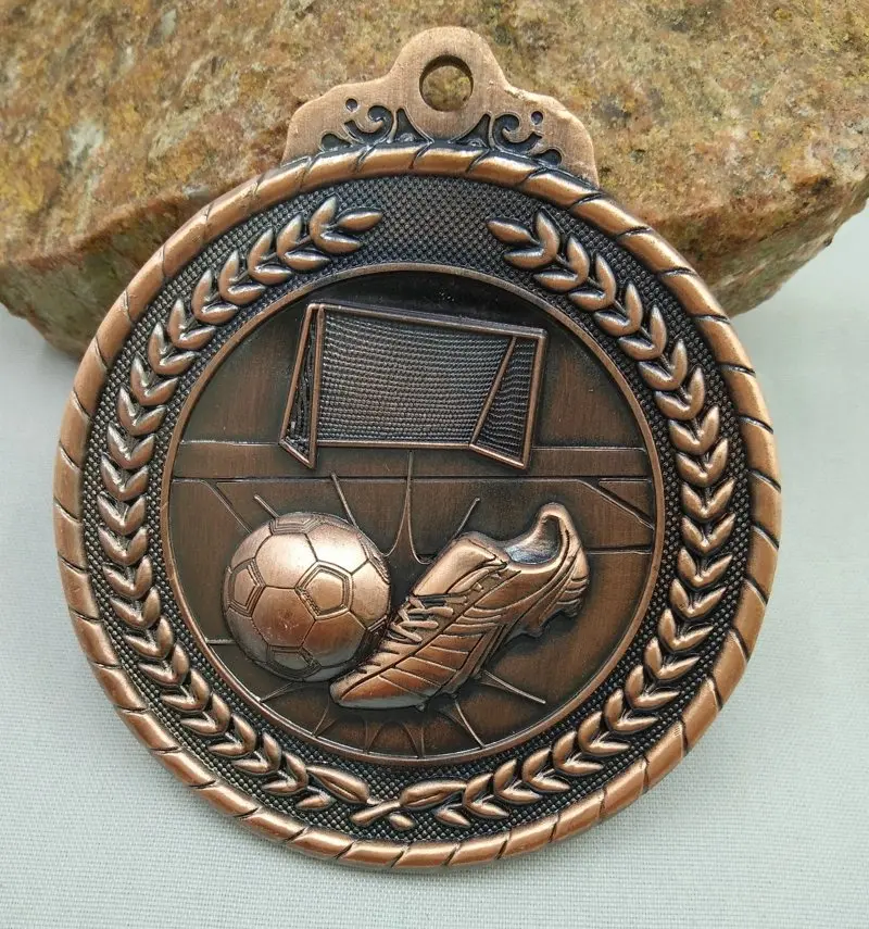 Football School Sports Medal Gold Silver Movement Gymnastics Metal Unisex Communication Ability/self-confidence Developing 2021 medal women s hurdle games competition making medal custom school factory kindergarten sports event gold silver and copper 2021