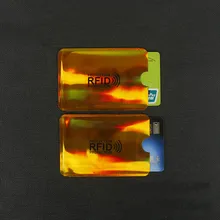 10 шт. красочные анти-сканирования карты рукав Кредитная RFID карта протектор Анти-магнитная алюминиевая фольга портативный банк держатель для карт