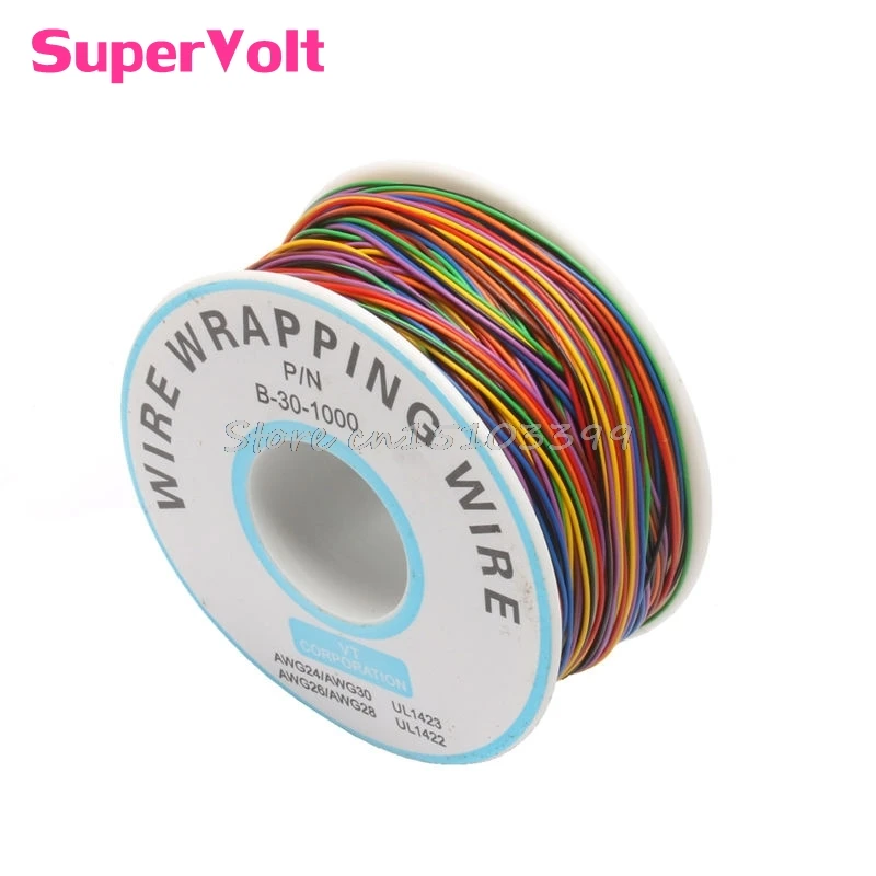 PCB Test Core Line 30AWG Wire Single Tinned Copper Wire 8-color Board Cable Roll G08 Drop ship PCB Test Core Line 30AWG Wire Single Tinned Copper Wire 8-color Board Cable Roll G08 Drop ship