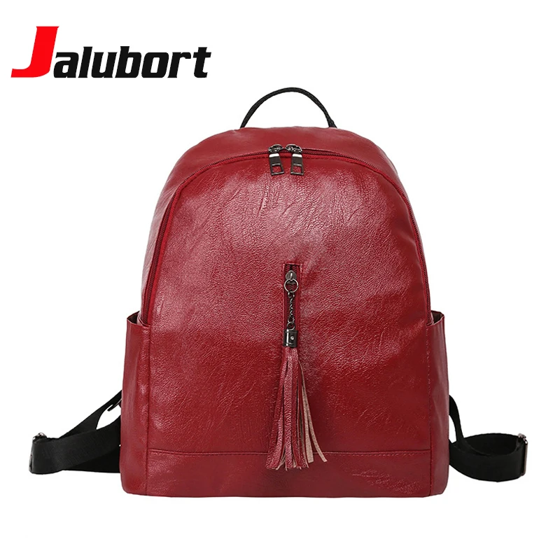 Jalubort Mini Luxury Tassel Women Backpacks Fashion PU Leather