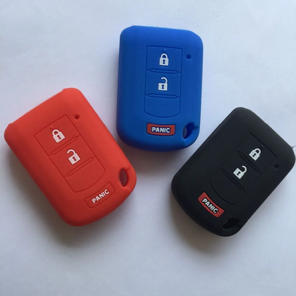 

2+Panic Silicon Key Protect Replacement Shell Case For Mitsubishi Mirage ASX Lancer 10 Grandis Pajero Outlander Colt Lancer Key
