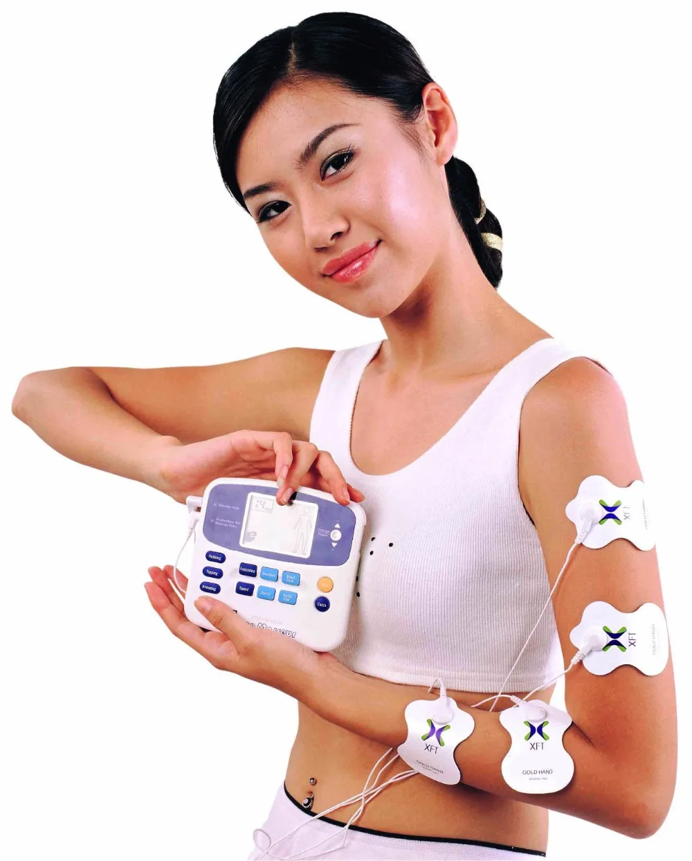  Dual Tens Machine Digital Low Frequency Therapeutic Electrical Muscle Stimulator Tens Massager With