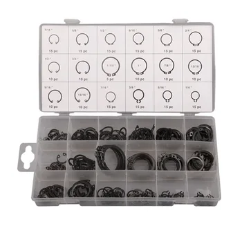 

225pcs New Shaft Circlips C-clip Washers Snap Internal External Retaining Rings For Retaining Ring Carbon Steel