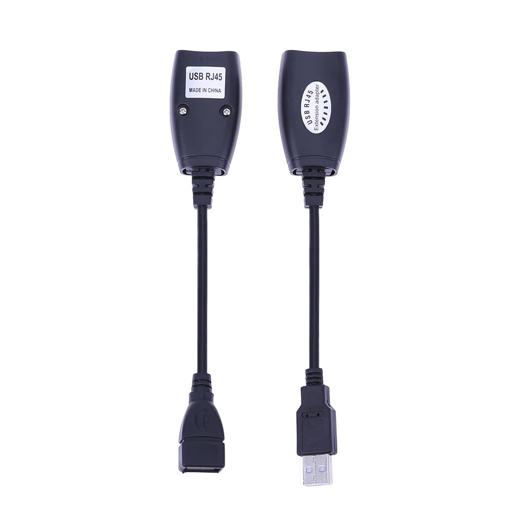 

USB 2.0 MALE to FEMALE Cat6 Cat5 Cat5e 6 Rj45 LAN Ethernet Network cord Extender Extension Repeater Adapter Cable Up To 150 Feet