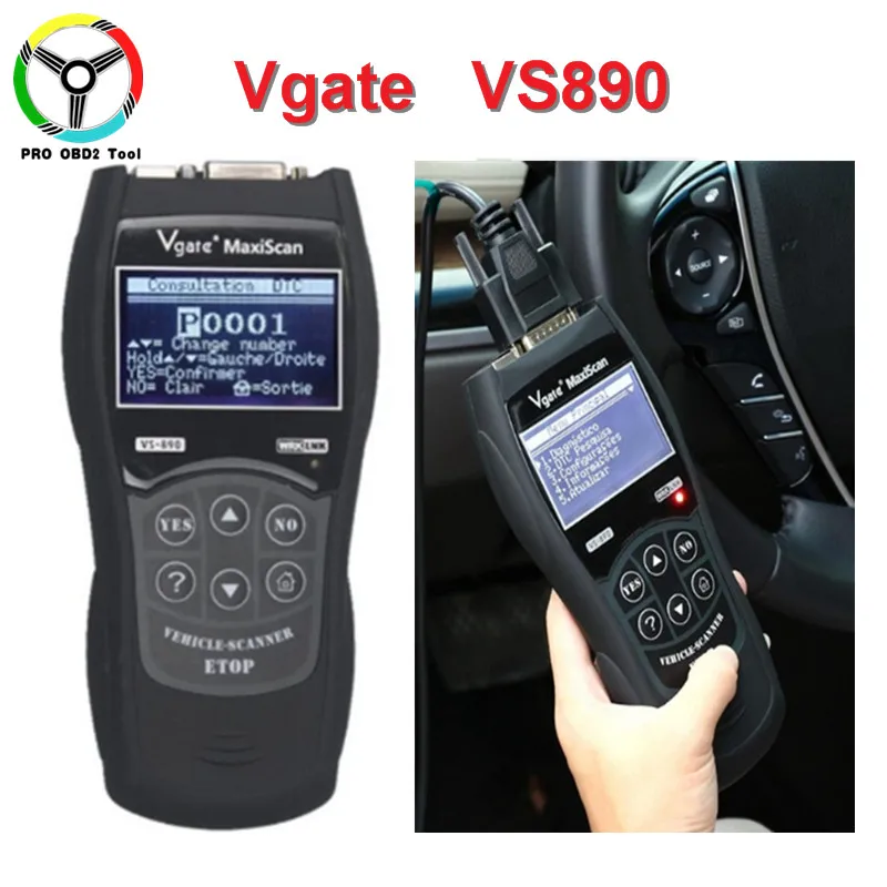 

Newly Profssional OBD2 EOBD Diagnostic Tool VS890 MaxiScan Vgate OBD SCAN Multi-Language VS 890 Car Code Reader Free Shipping