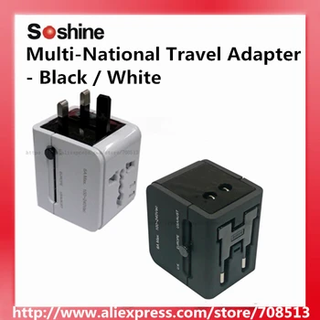 

Soshine MNP-2 Multi-National Plugs Travel Adaptor - Black / White