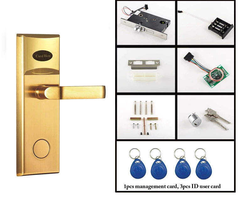 Умный дизайн RF карты цифровой дверной замок интеллектуальная гостиничная система замка ID КЛЮЧ карта замок