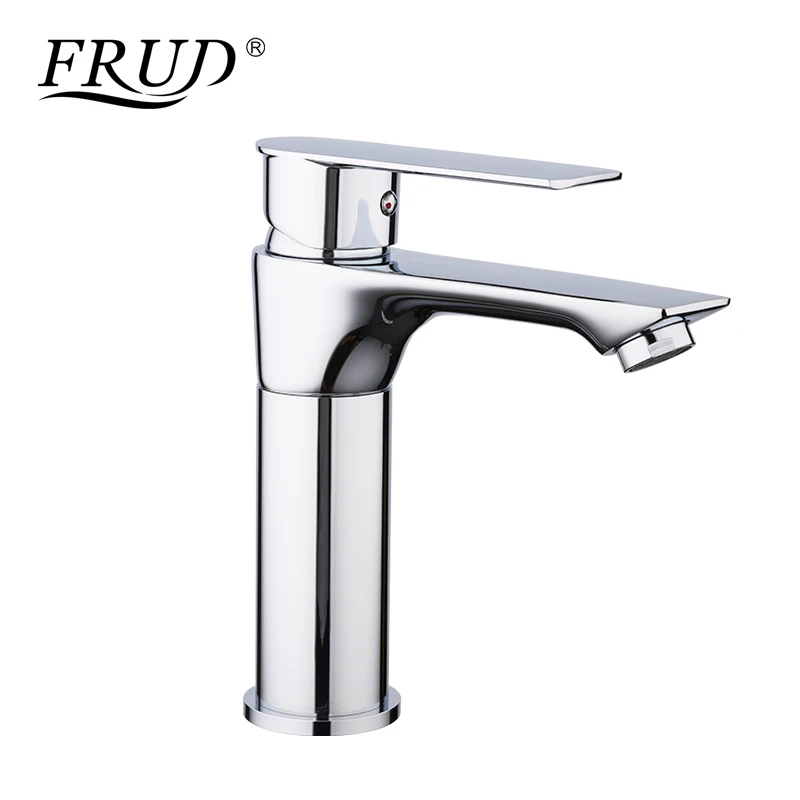 

FRUD New Modern Bathroom Basin Faucet Single Handle Single Hole Bath Tap Mixer Tap Adjustable Multifunction Taps Chrome Y10131