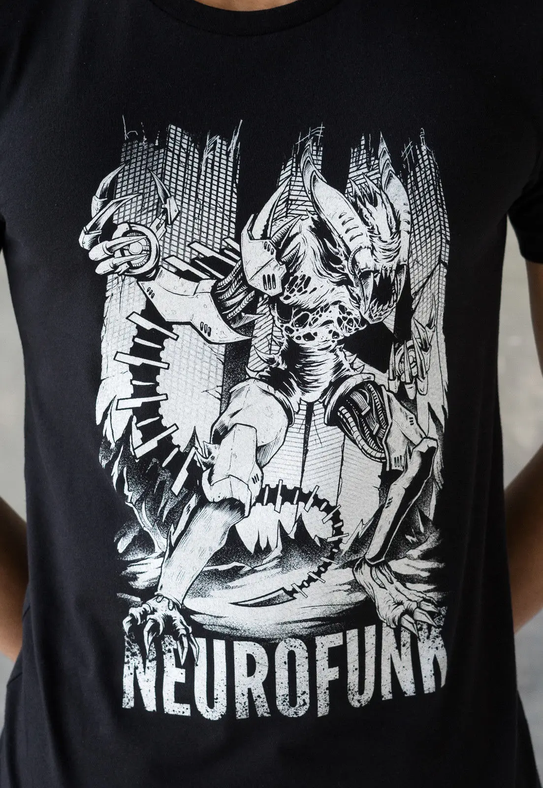 

Neurofunk T Shirt Alien Junglist Jungle Amen 808 Drum and Bass & Printed Tee Men Summer Short Sleeves Cotton T-Shirt Fashion