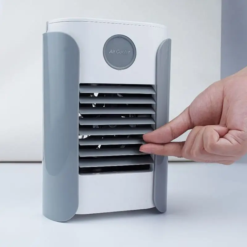 USB Portable Mini Rechargable Air Conditioner With Handle Cooling Air Cooler Fan Humidifier Moist Low Noise Purifies Conditioner
