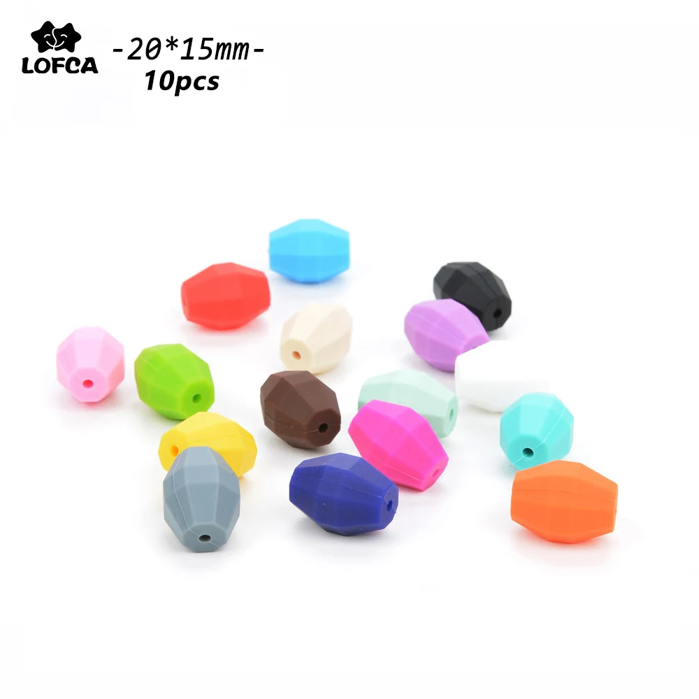 

LOFCA 10pcs DIY Oak Barrel Silicone Beads For Big Long Necklace Loose Silicone Beads Silicone Chew Beads Food Grade Safety Toy