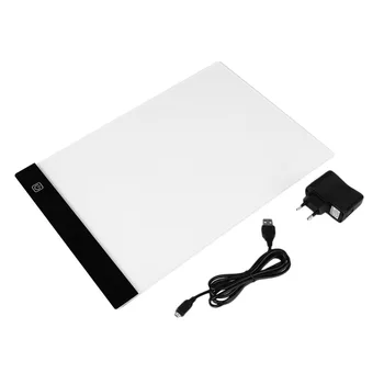 

A4 Three-level Dimming Digital Drawing Graphic Tablet With Adapter Plug LED Light Box Tracing Copy Board Painting Writing Tables