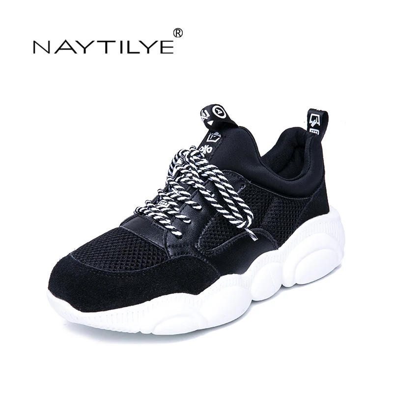 

NAYTILYE 2019 New Women's Shoes Casual Round Toe Platform Sports Shoes Spring/Autumn woman shoes Size 35-40 Free shipping