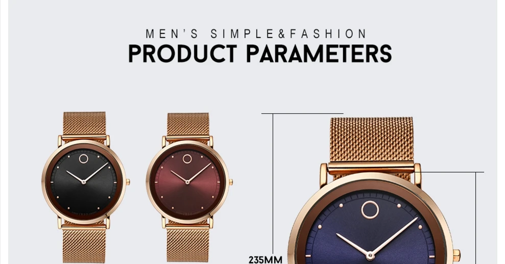 IBSO Fashion Simple Style Ultra Thin Bracelet Watches 5