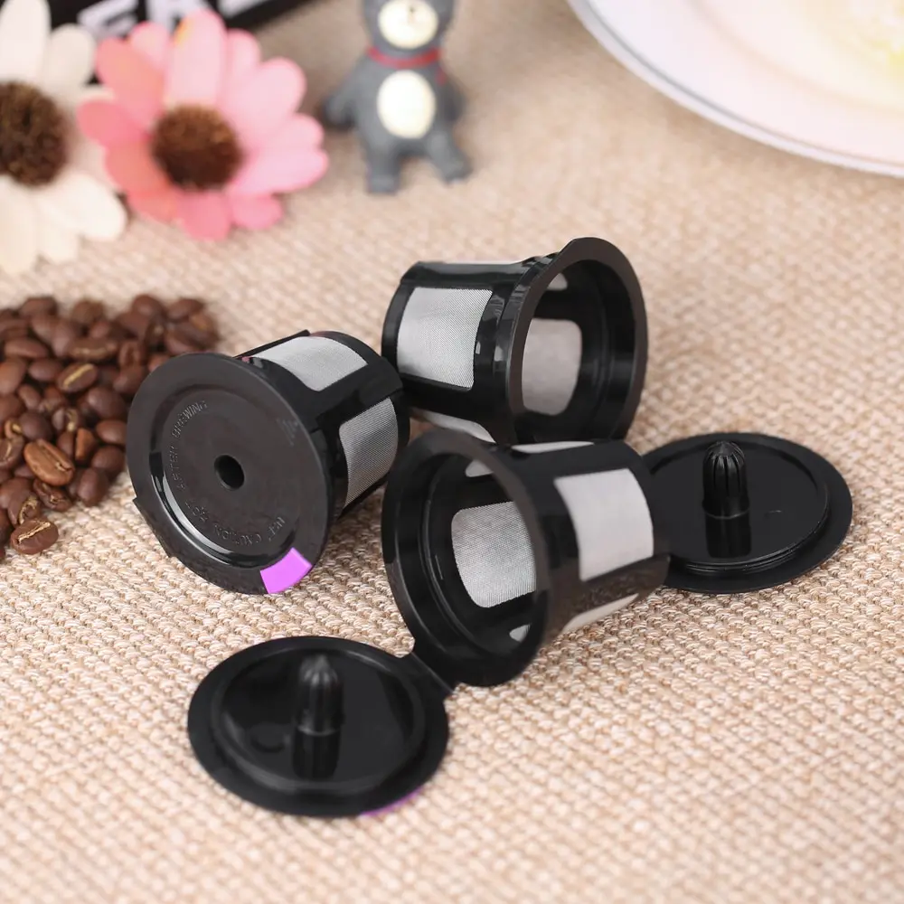 

3pcs/set Reusable Coffee Filter Cup Coffee Capsule for Keurig 2.0 & 1.0 Brewers Coffee Basket Filter Refillable Coffee Filters