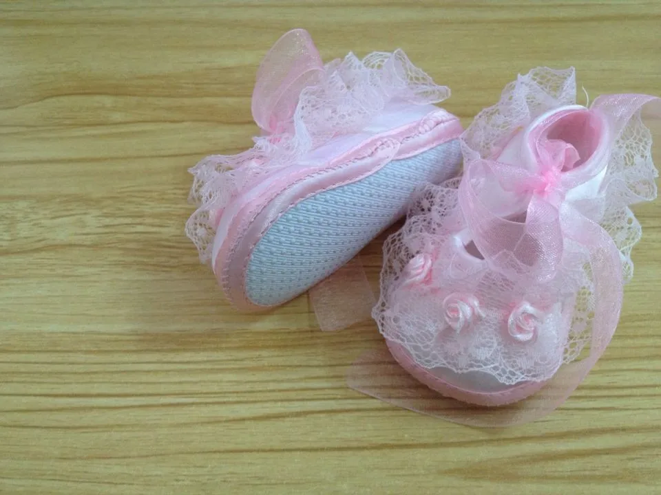 Для малышей-тапки Кружево 2 Цвета Обувь для малышей Платья принцессы для девочек Обувь