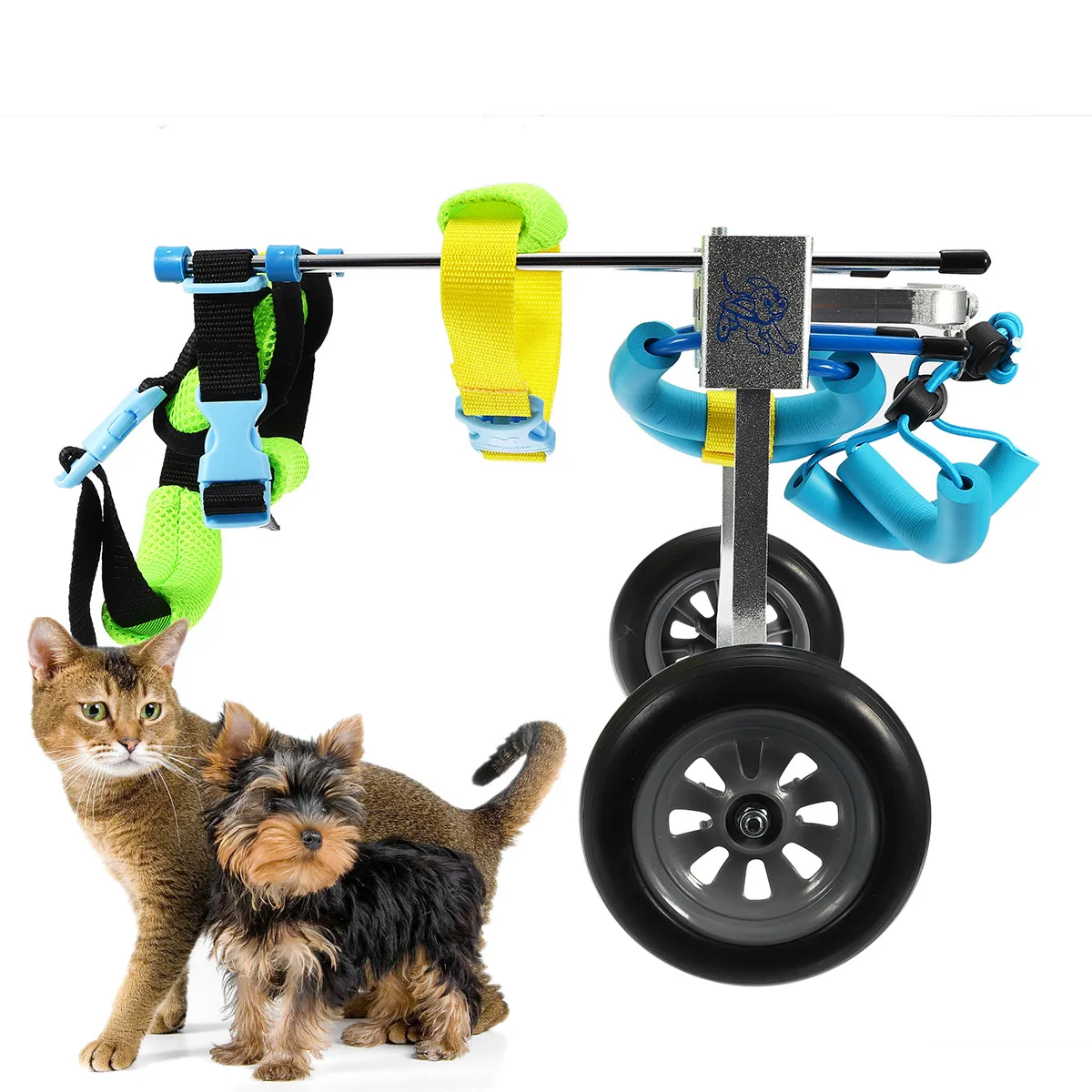 

Pet Wheelchair Walk Traction Rope Cart Kit For Handicapped Cat Dog Doggie Puppy Light Accessories Portable Adjusted Taken Apart