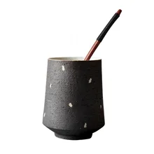 300 мл японская короткая грубая керамическая кружка ручной керамический чашка для кофе мастер чашка молочный завтрак кружки креативная посуда для напитков чашка для воды