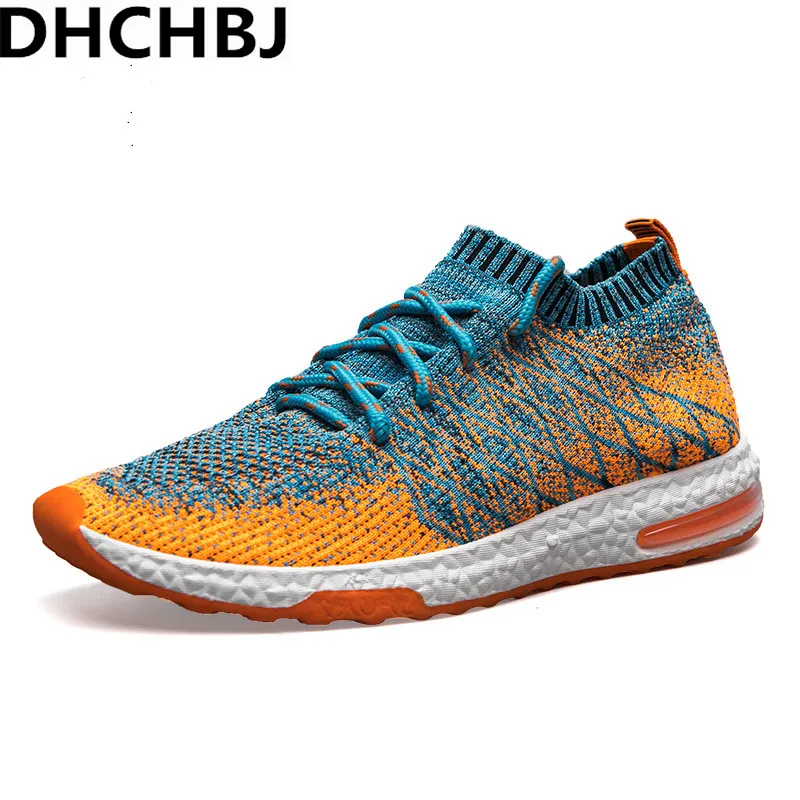 

2019 Running Shoes Men Trainers Breathable Men Gym Shoes 2019 Summer Boys Athletic Shoes Gray/Orange Mens Designer Sneakers