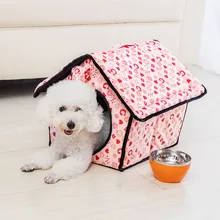Lovely Pet Beds Small Pets Universale Movable Letter Printing PP Cotton Pet Mats House Sofa Soft Teddy Sleeping Kennel