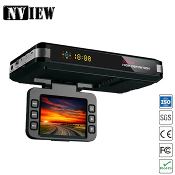 

NVIEW Multi-function 3in1 Car DVR Radar Detector Logger Speed HD 720P LED Display Built-in GPS Logger 2.0"LCD Multi-language