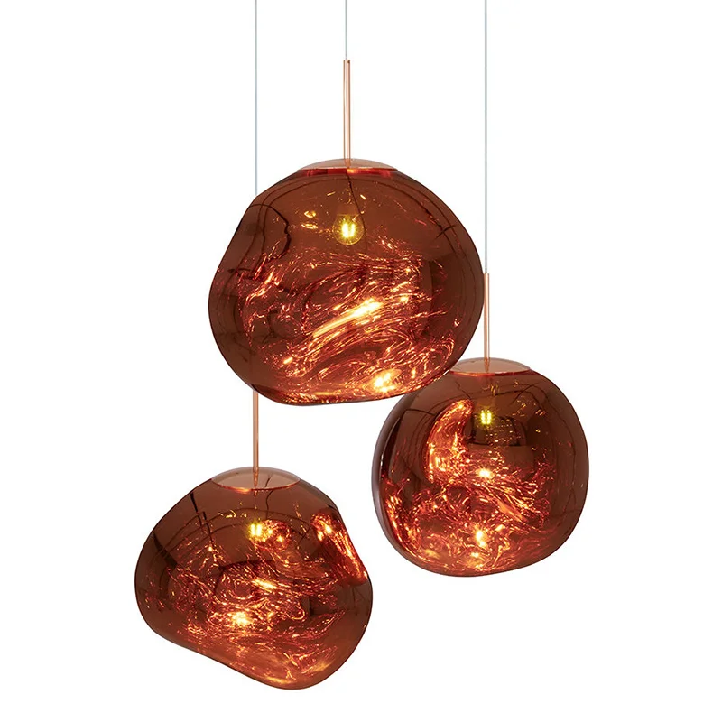 Modern Italy Designer Melt Glass Pendant Lights Lava