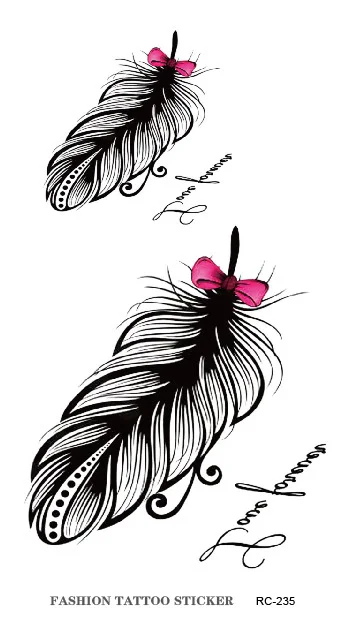 Waist Chest Designs Feather Flash Tattoo Body Art Water Transfer Temporary Sticker RC2235 | Красота и здоровье