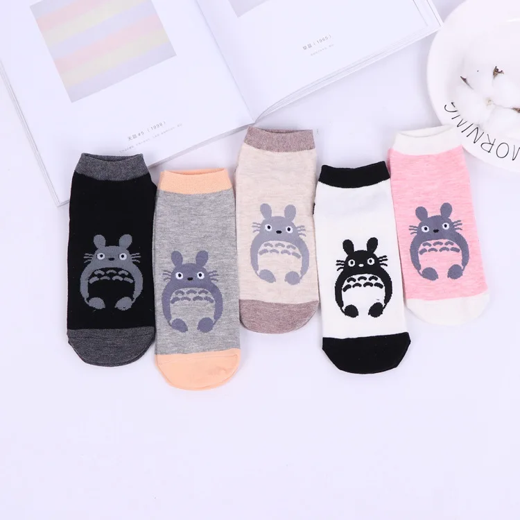 Spring Summer Cotton Comfortable Cartoon Animal Women Socks Girls Cartoon Totoro Socks Funny Cute Casual Funny Socks Cotton New
