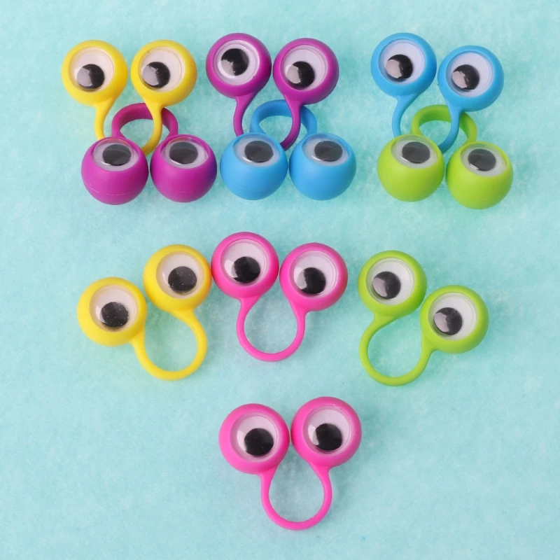 Новинка 10 шт. пальчиковые куклы для глаз кольца для глаз детские игрушки для малышей в подарок клейкие аксессуары Y51E