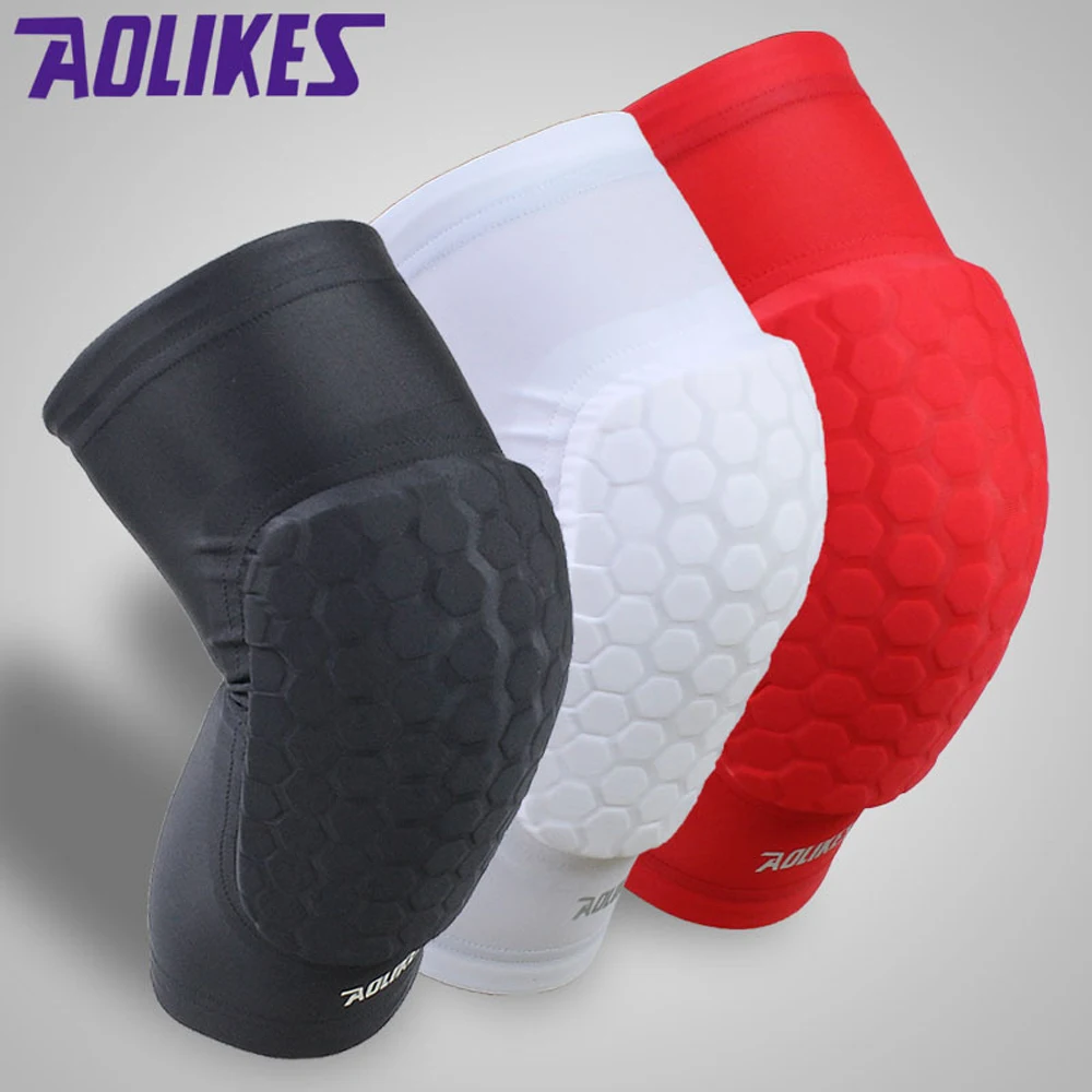 

1PC Hex Sponge Knee Pads Leg Compression Sleeve Kneepad for Basketball Sports Safety Collision Avoidance Knee Support Guard