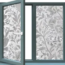 3D Tulip static frosted glass window film decorative PVC privacy opaque glass sticker Stained Self-Adhesive films 60 X 200cm