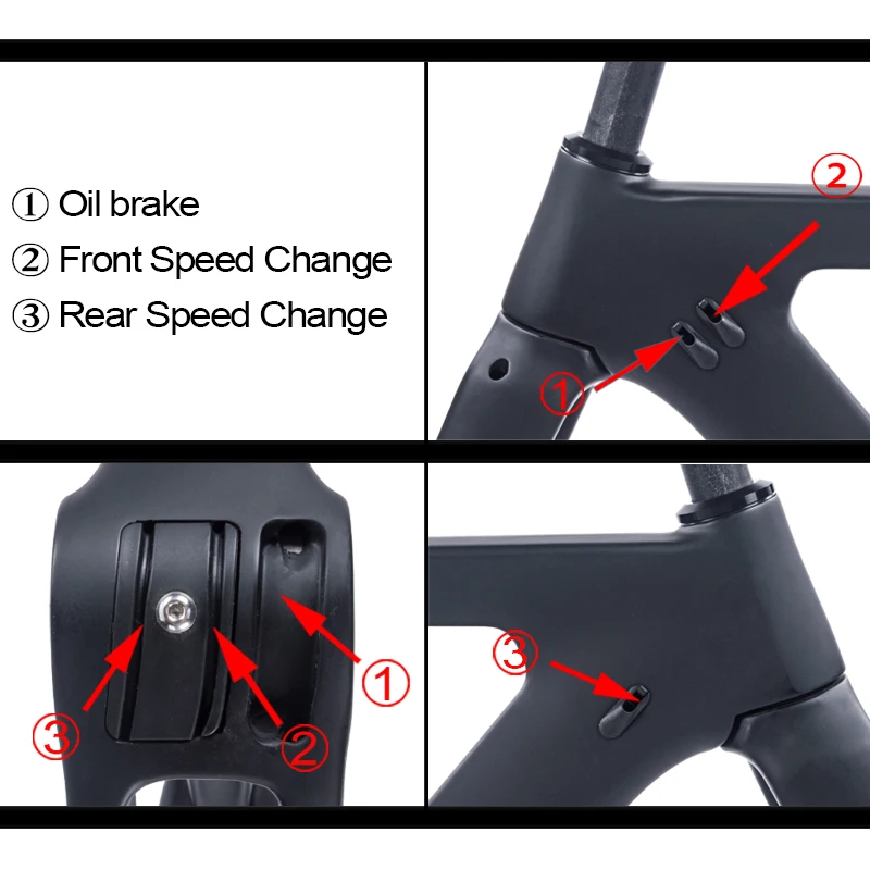 Perfect 700C Disc brake road carbon frame Flat Mount Frame Thru Axle Rear Derailleur 142x12 Front 100x12mm BSA matt/glossy 4