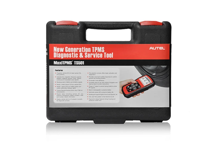 100% Оригинальные Autel MaxiTPMS TS501 TPMS инструмент с OBDII Адаптеры для сим карт всех шин