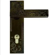Wholesale- Dragon Pattern Zinc Alloy Lever Handle door lock D160-DRAGON AHFree Shipping