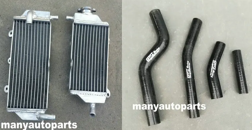 Алюминий радиатора и красный шланг для YAMAHA WR450F WRF450 WRF 450 2012 2013 12, 13, 14, 15 лет