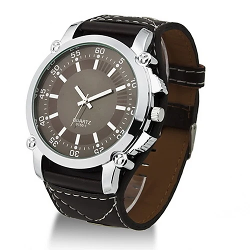 Лидер продаж Популярные успешные мужские часы из искусственной кожи негабаритных Кварцевые Светящиеся мужские часы наручные часы 5UVP