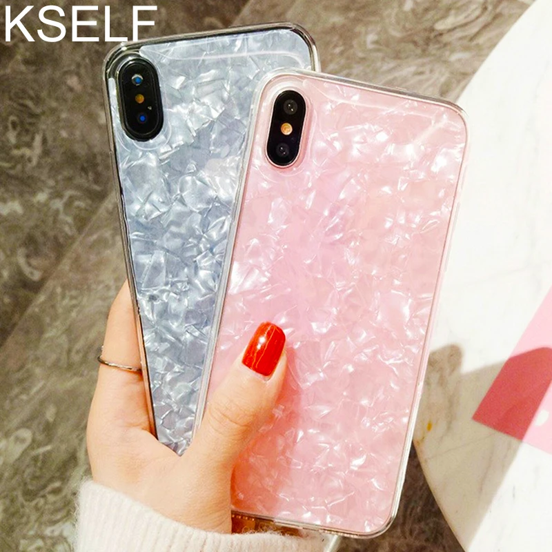 

KSELF Simple Bling Glitter Powder TPU Soft Cute Case Cover for iPhone X XS MAX XR 6 6S 7 8 Plus Shockproof Silicone Protective